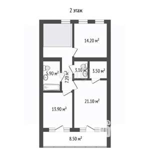 Таунхаус 145м², 2-этажный, участок 3 сот.  