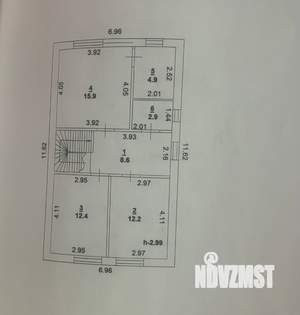 Дом 115м², 2-этажный, участок 6 сот.  