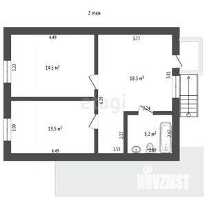 Дом 105м&sup2;, 2-этажный, участок 3 сот.  