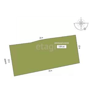 Дом 50м&sup2;, 1-этажный, участок 2 сот.  