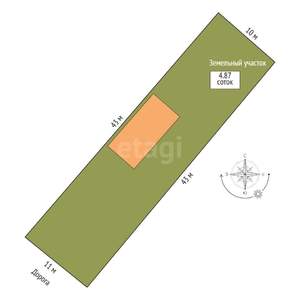 Дом 60м&sup2;, 2-этажный, участок 5 сот.  