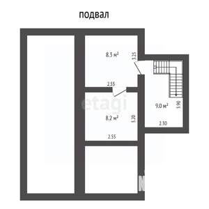 Дом 198м², 3-этажный, участок 9 сот.  