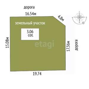 Дом 147м², 2-этажный, участок 3 сот.  