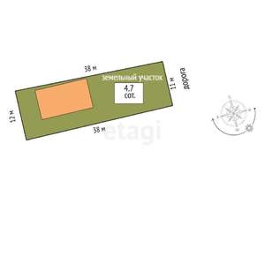 Дом 302м², 2-этажный, участок 5 сот.  