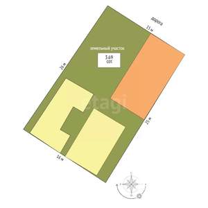 Дом 177м&sup2;, 3-этажный, участок 4 сот.  