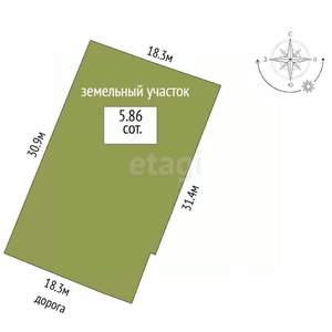 Дом 41м&sup2;, 1-этажный, участок 6 сот.  