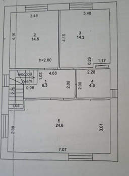 Дом 145м&sup2;, 2-этажный, участок 2 сот.  
