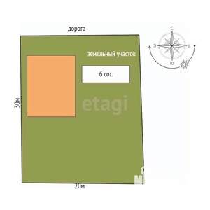 Дом 110м&sup2;, 2-этажный, участок 6 сот.  