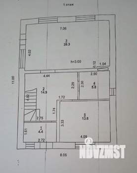 Дом 145м&sup2;, 2-этажный, участок 2 сот.  