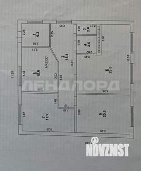 Дом 110м&sup2;, 1-этажный, участок 8 сот.  