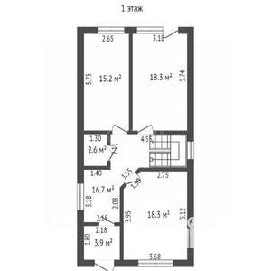 Дом 214м², 3-этажный, участок 3 сот.  