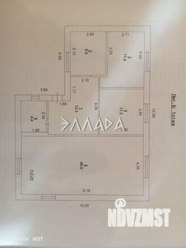 Дом 89м&sup2;, 1-этажный, участок 6 сот.  