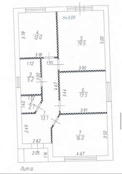 Дом 85м&sup2;, 1-этажный, участок 3 сот.  