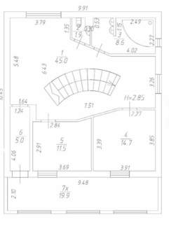 Дом 178м&sup2;, 2-этажный, участок 2 сот.  