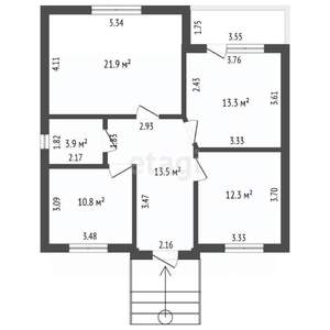 Дом 100м², 2-этажный, участок 4 сот.  