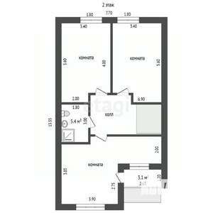 Дом 170м², 2-этажный, участок 3 сот.  