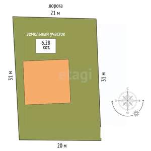 Дом 135м², 1-этажный, участок 6 сот.  