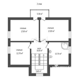Дом 125м², 2-этажный, участок 3 сот.  