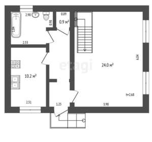 Дом 97м², 2-этажный, участок 6 сот.  