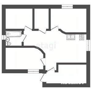 Дом 132м², 1-этажный, участок 6 сот.  