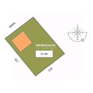 Дом 278м&sup2;, 2-этажный, участок 2 сот.  