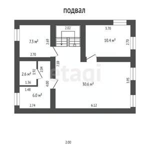 Дом 183м², 3-этажный, участок 6 сот.  