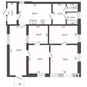 Дом 59м&sup2;, 1-этажный, участок 5 сот.  