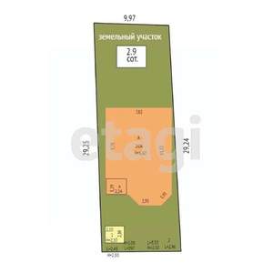 Дом 140м&sup2;, 2-этажный, участок 3 сот.  