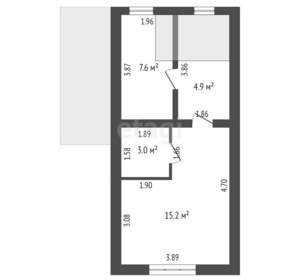 Дом 73м&sup2;, 2-этажный, участок 2 сот.  