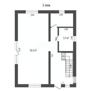 Дом 132м&sup2;, 2-этажный, участок 3 сот.  