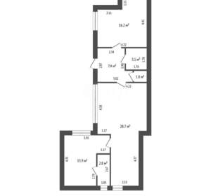 Дом 230м², 3-этажный, участок 3 сот.  