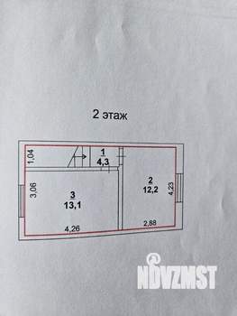 Таунхаус 60м², 2-этажный, участок 1 сот.  