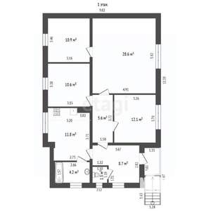 Дом 200м&sup2;, 2-этажный, участок 3 сот.  