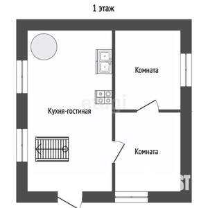 Дом 84м&sup2;, 1-этажный, участок 6 сот.  