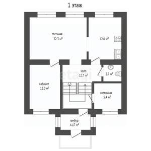 Дом 110м², 2-этажный, участок 3 сот.  