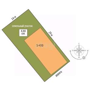 Дом 430м², 2-этажный, участок 4 сот.  