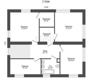 Дом 161м², 2-этажный, участок 2 сот.  