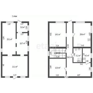 Дом 360м², 3-этажный, участок 8 сот.  