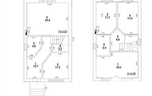 Дом 120м&sup2;, 2-этажный, участок 3 сот.  