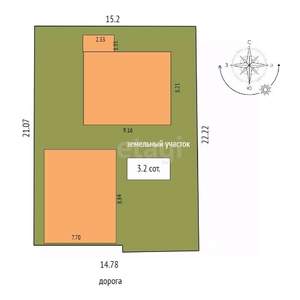 Дом 220м², 2-этажный, участок 3 сот.  