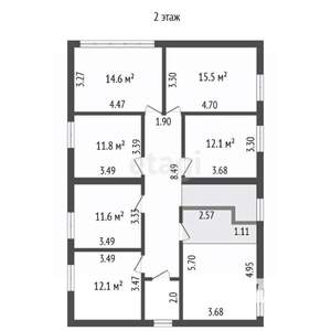 Дом 254м², 2-этажный, участок 5 сот.  