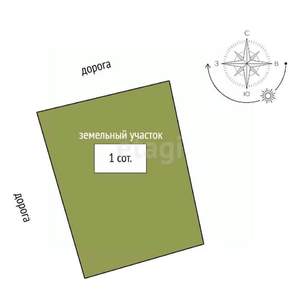 Дом 50м&sup2;, 1-этажный, участок 1 сот.  