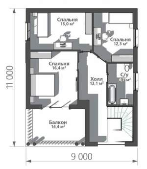 Дом 165м&sup2;, 2-этажный, участок 4 сот.  