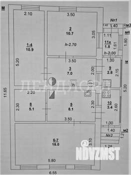 Дом 68м&sup2;, 1-этажный, участок 3 сот.  