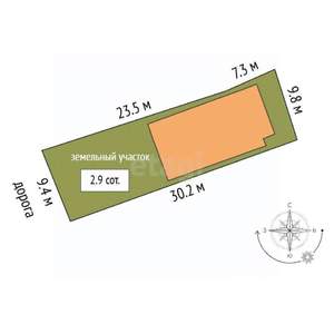 Дом 210м², 2-этажный, участок 3 сот.  