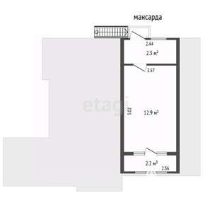 Дом 66м&sup2;, 1-этажный, участок 6 сот.  