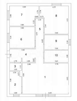 Дом 116м², 1-этажный, участок 4 сот.  
