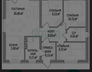 Дом 95м², 1-этажный, участок 4 сот.  