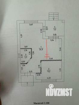 Дом 65м², 1-этажный, участок 2 сот.  
