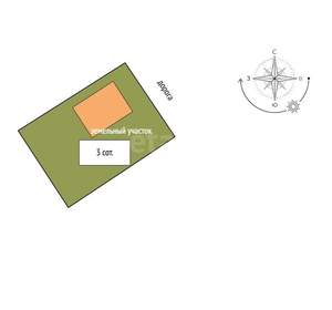 Дом 56м&sup2;, 2-этажный, участок 3 сот.  